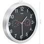 Voir la diapositive 6 : VIDAXL Horloge murale a quartz Hygrometre et thermometre 30 cm Noir