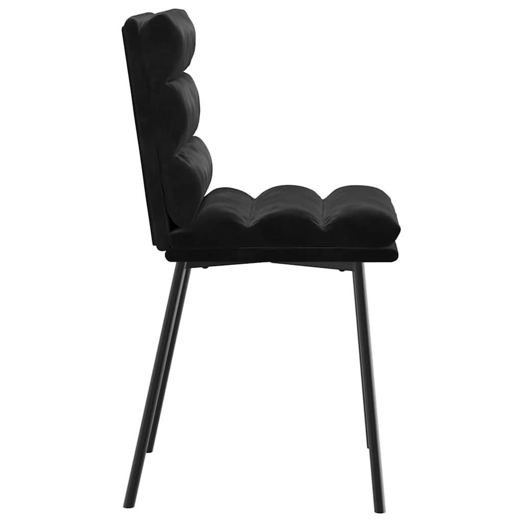 Voir la diapositive 5 : VIDAXL Chaises a manger lot de 2 Noir Velours