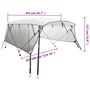 Voir la diapositive 6 : VIDAXL Toit bimini a 4 arceaux parois en maille 243x(185-198)x137 cm
