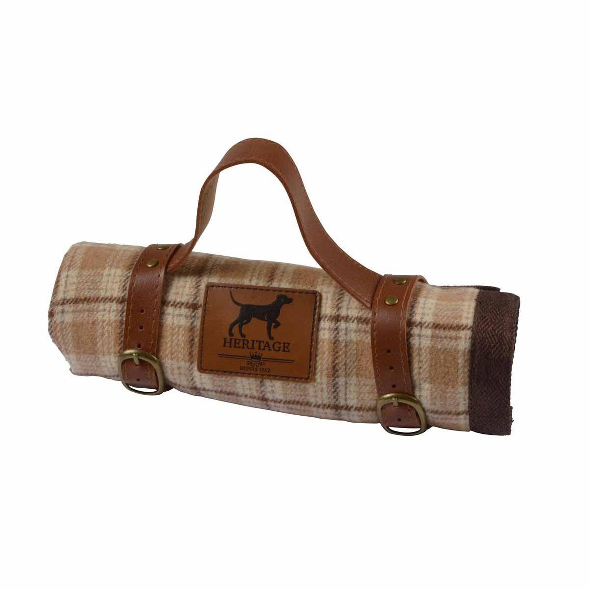 Voir la diapositive 6 : LOVE STORY Plaid pour chien & chat  héritage  50x70cm noisette
