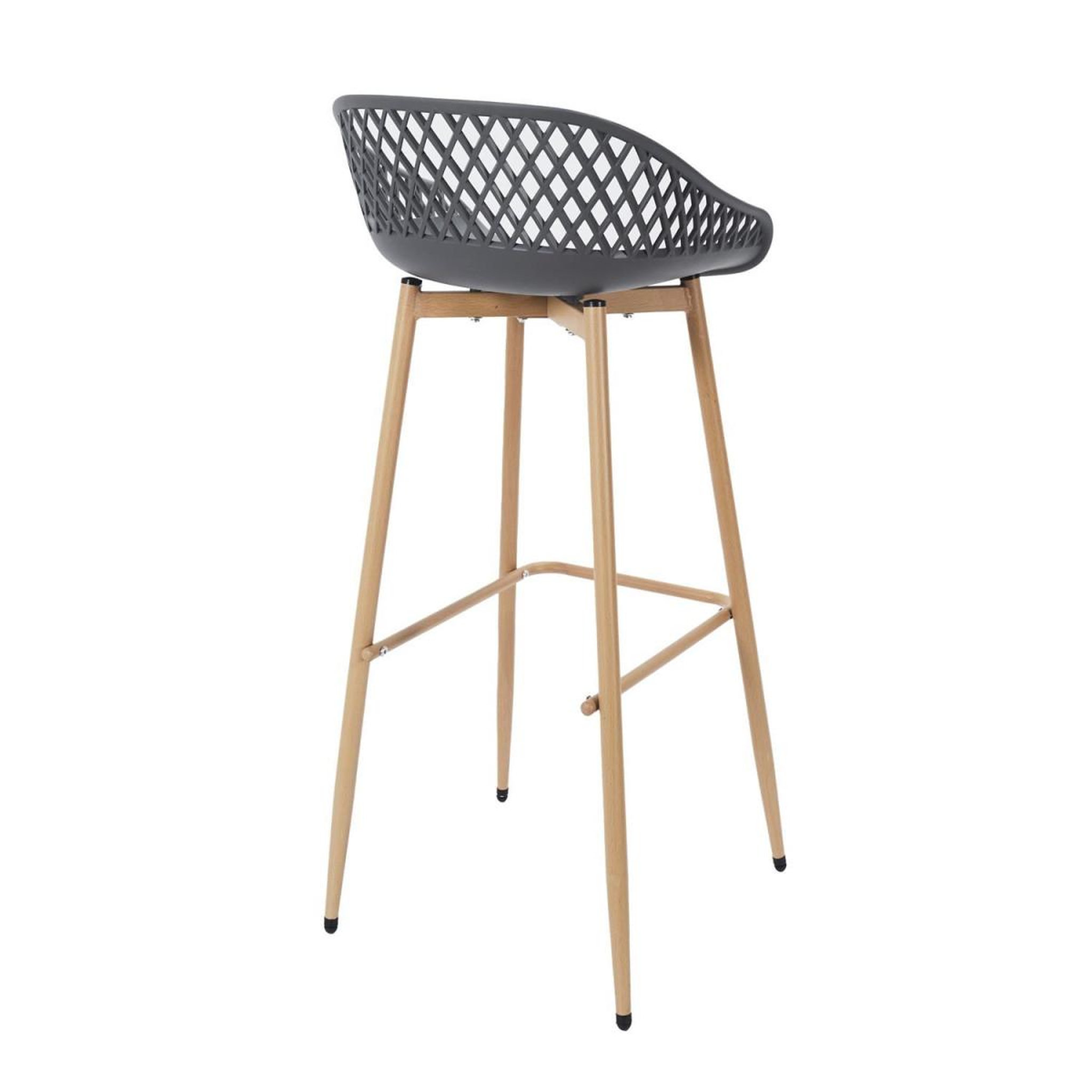 Voir la diapositive 6 : The Home Deco Factory Lot de 2 Tabourets de Bar  Malaga  88cm Gris