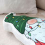 Voir la diapositive 3 : TOILINUX Coussin lumineux en velours imprimé lutin - 40 x 23 cm