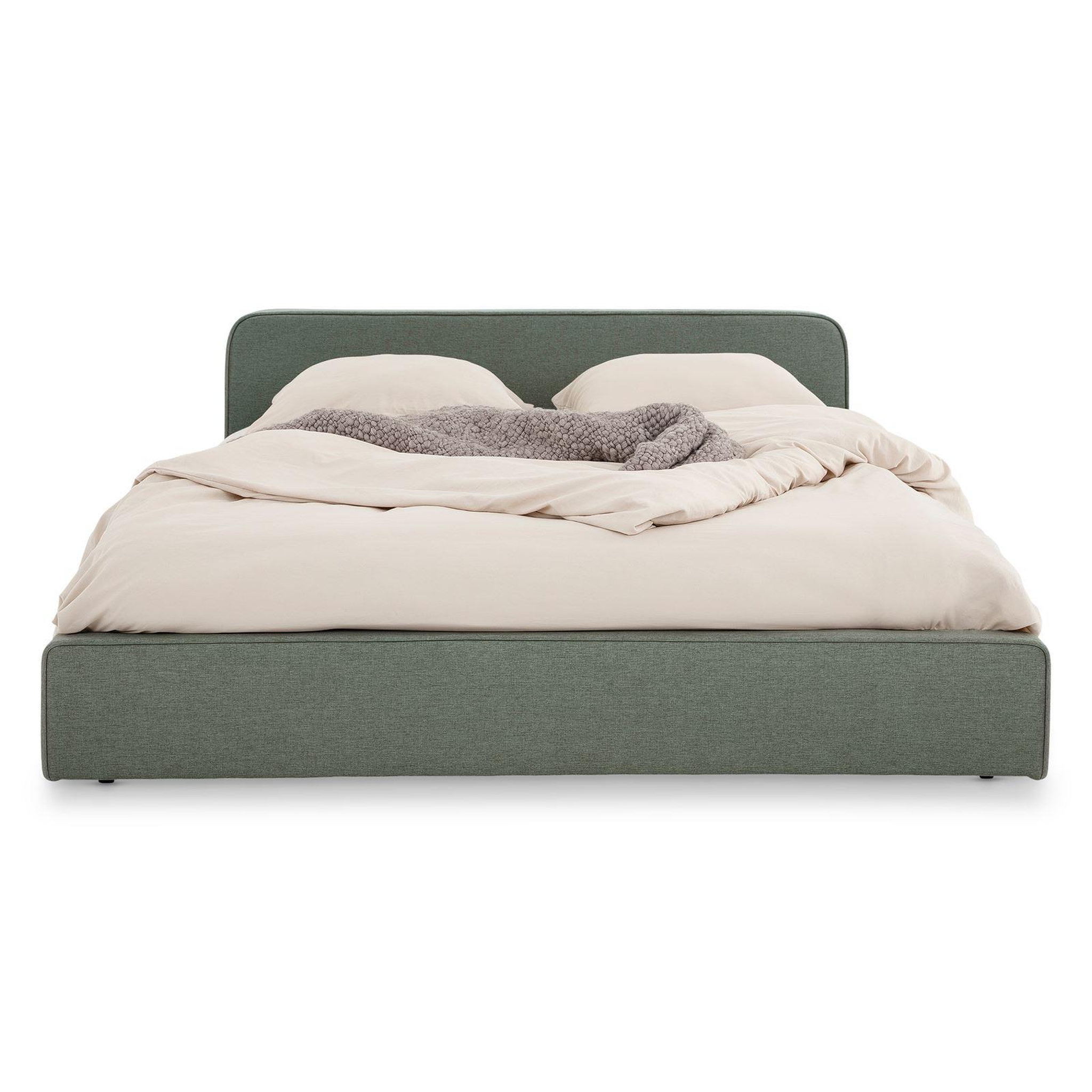 Voir la diapositive 1 : IDIMEX Lit double BELARTI 140 x 190 cm, revêtement en tissu