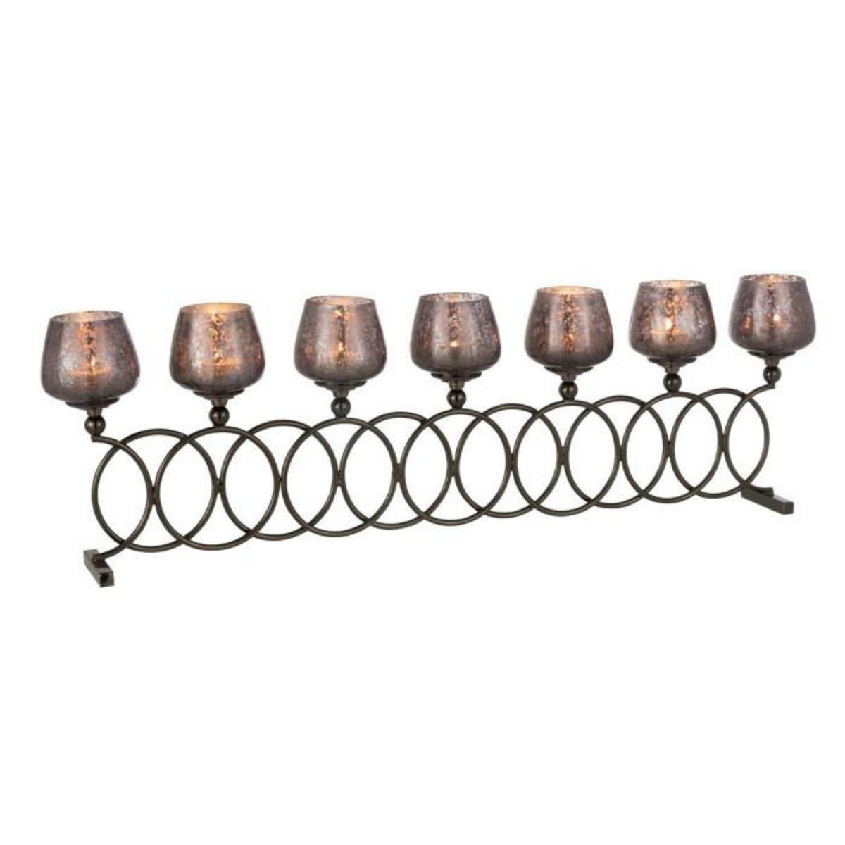 Paris Prix Lot de 8 Photophores avec Anneaux  Gilo  72cm Gris