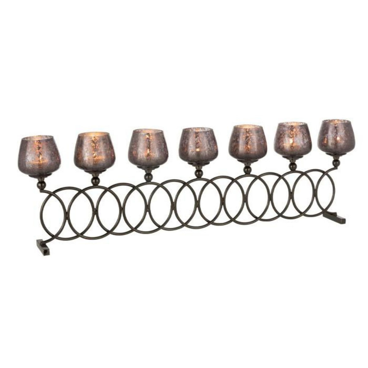 Paris Prix Lot de 8 Photophores avec Anneaux  Gilo  72cm Gris