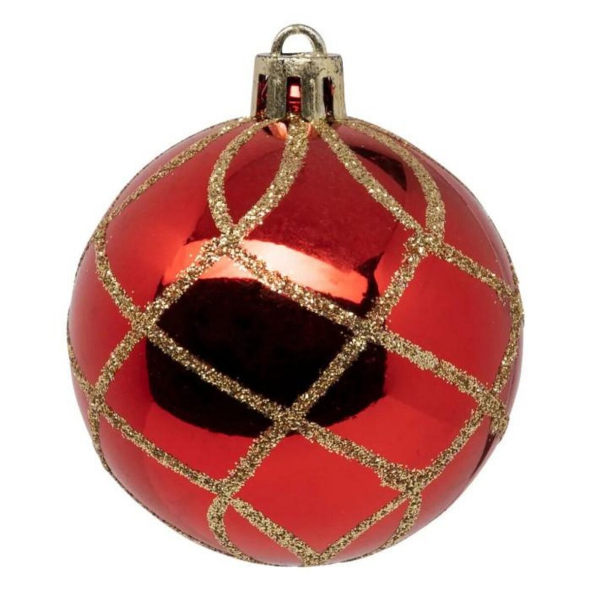 ATMOSPHERA Lot de 25 Boules de Noël  Maison des Couleurs  6cm Rouge & Or