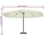 Voir la diapositive 6 : VIDAXL Parasol Blanc Aluminium 500 cm