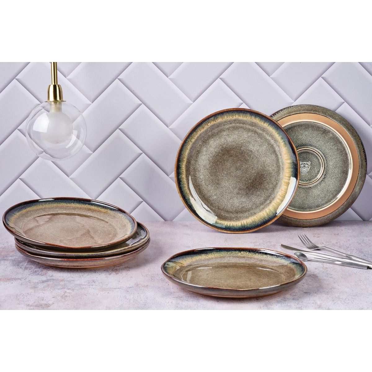 BJORN Assiette GENESIS Ø27cm - 6 pièces - Basalte