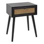 Voir la diapositive 1 : Paris Prix Table de Chevet en Bois 1 Tiroir  Bessie  50cm Noir
