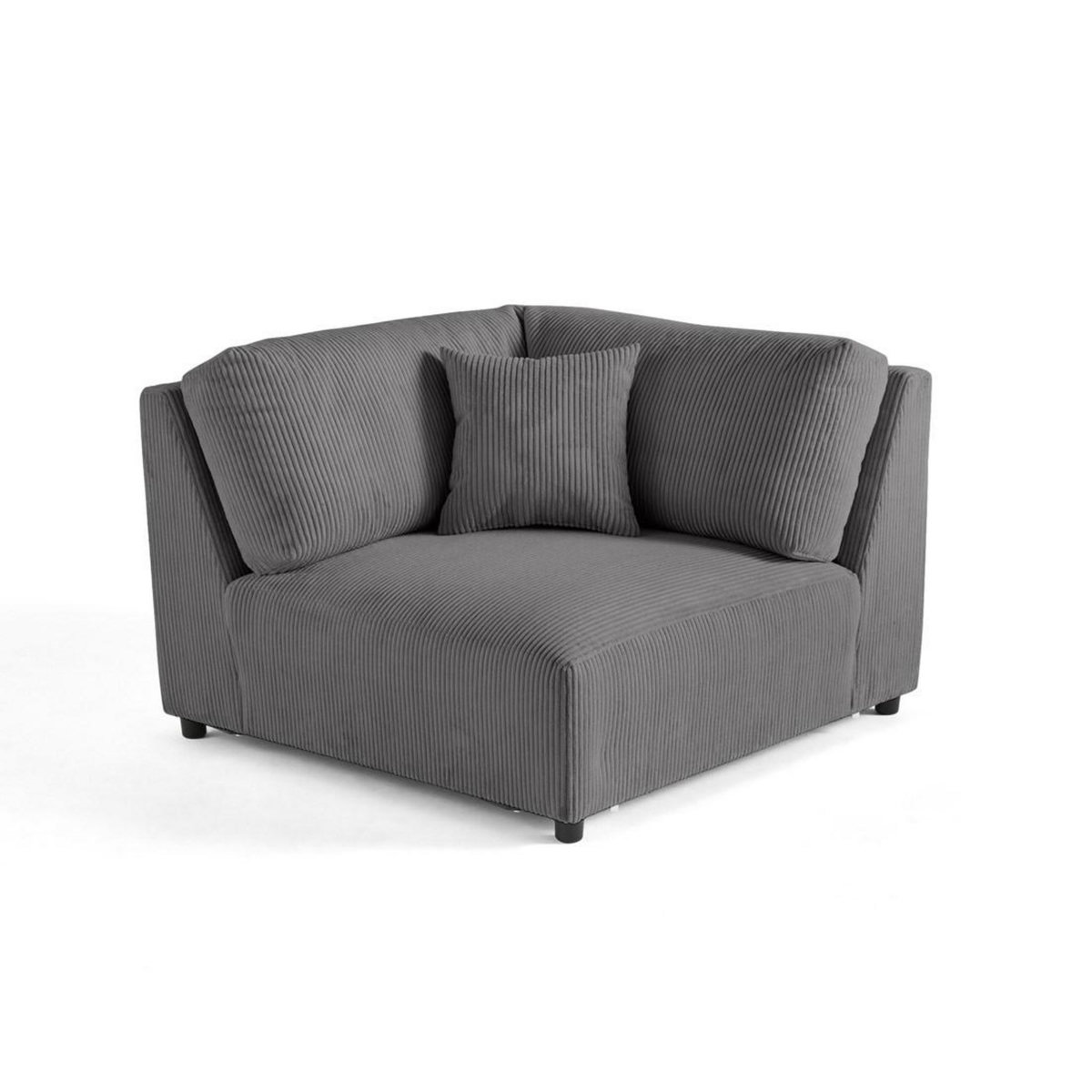 LISA DESIGN Garance - module d'assise d'angle réversible - en velours côtelé