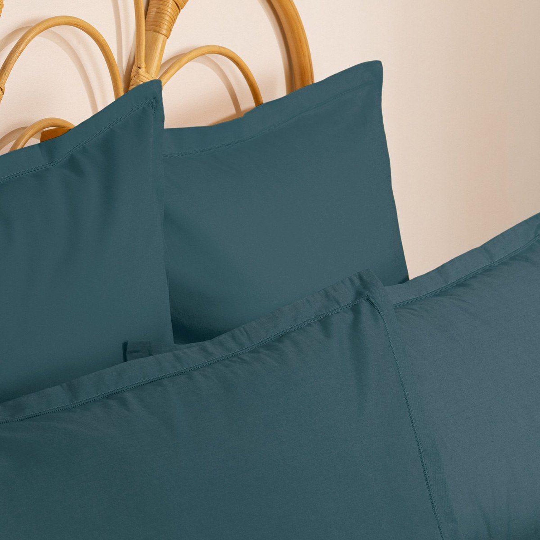 Voir la diapositive 4 : ATMOSPHERA Taie d'oreiller  intérieur  63x63cm bleu orage