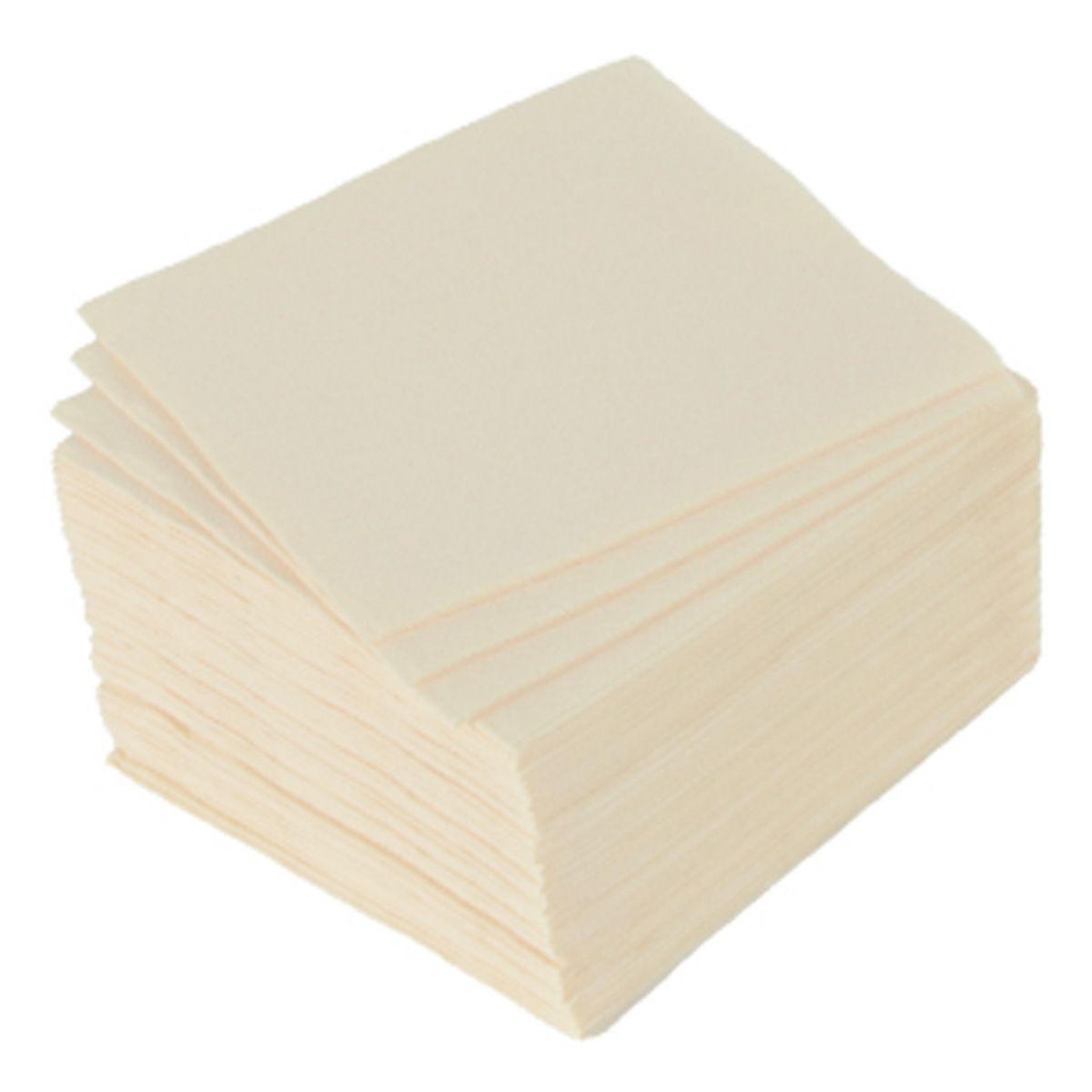 HOMEA Lot de 40 serviettes en papier  vitamine  25x25cm crème