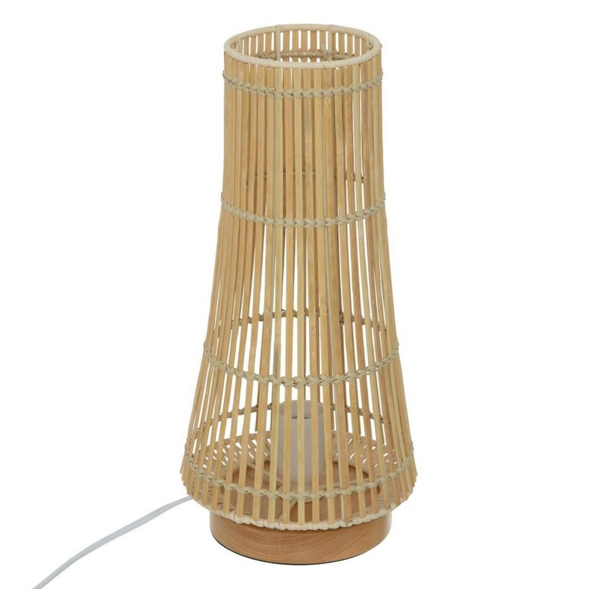 ATMOSPHERA Lampe bambou Mahe naturel H38