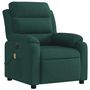 Voir la diapositive 3 : VIDAXL Fauteuil inclinable de massage electrique vert fonce velours