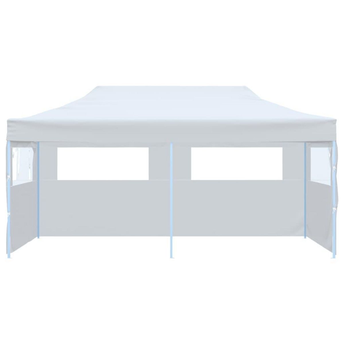 VIDAXL Tente de reception pliable avec parois 3 x 6 m Acier Blanc