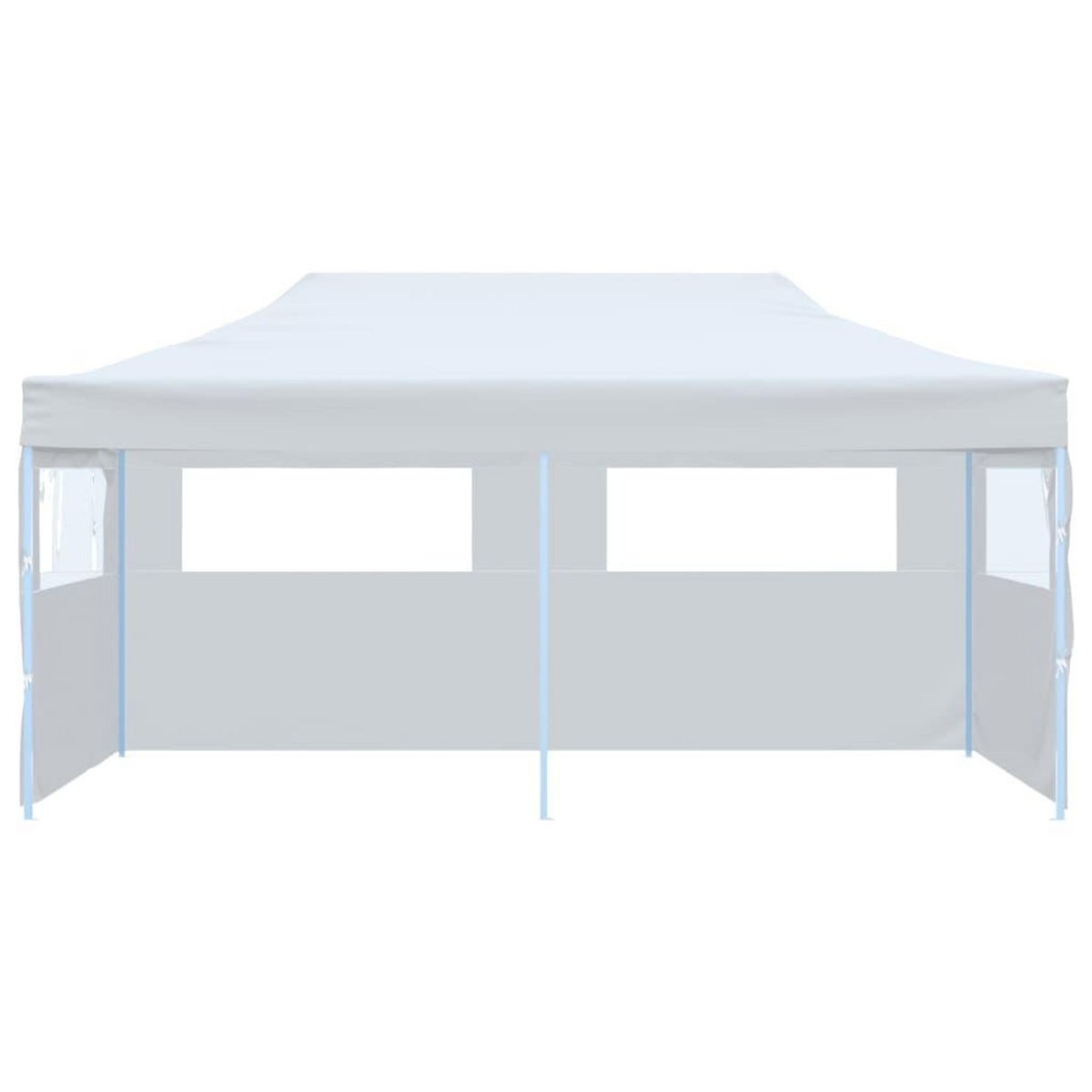 VIDAXL Tente de reception pliable avec parois 3 x 6 m Acier Blanc