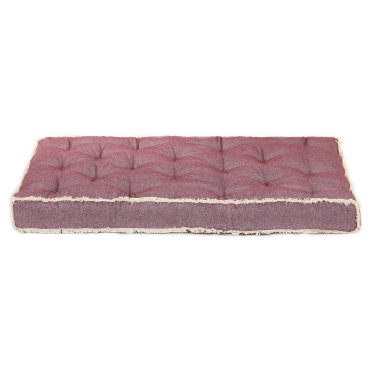 VIDAXL Coussin de canape palette Rouge bordeaux 120x80x10 cm