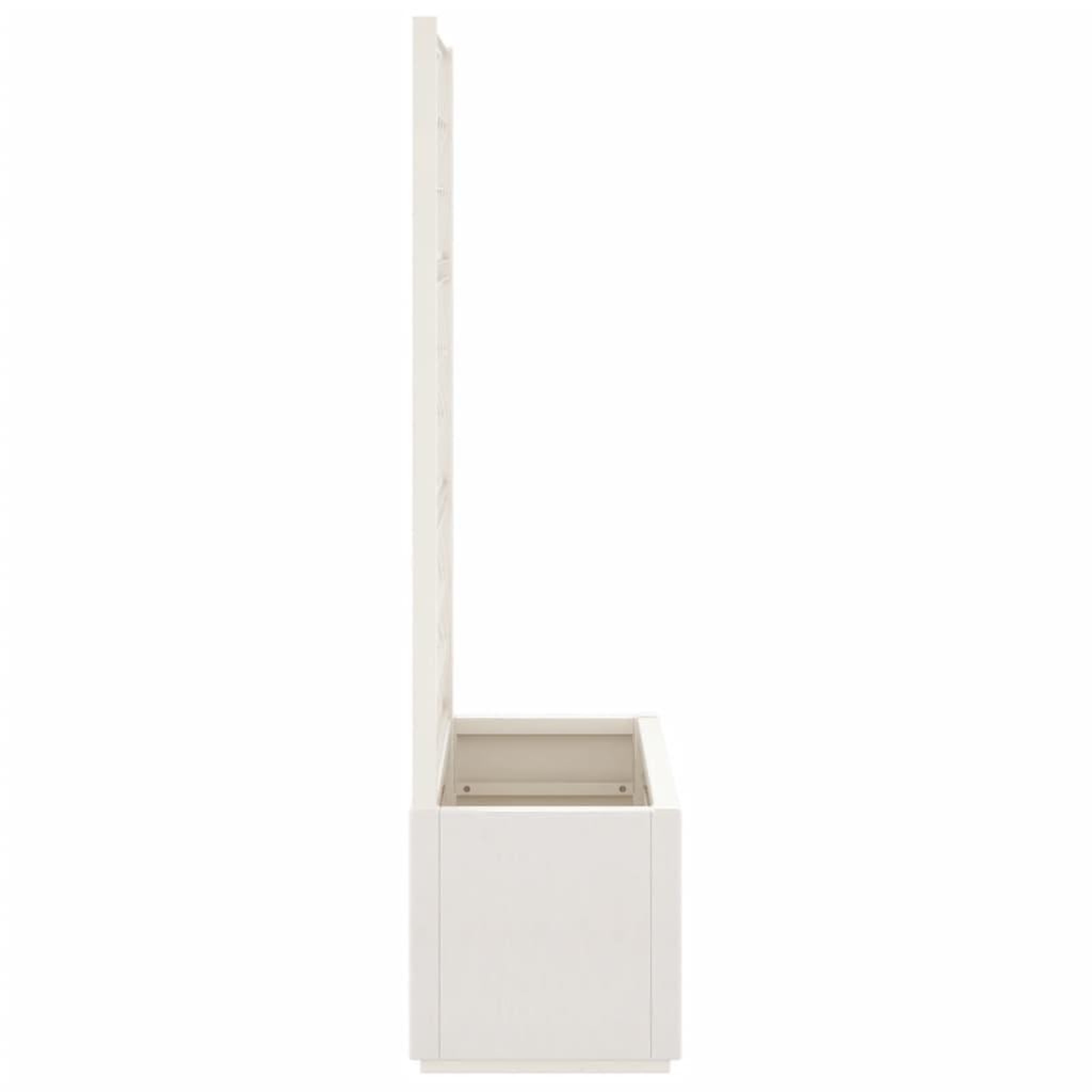 Voir la diapositive 4 : VIDAXL Jardiniere avec treillis blanc 80x36x140 cm PP