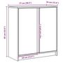 Voir la diapositive 6 : VIDAXL Buffet avec LED blanc 77x34x85 cm bois d'ingenierie