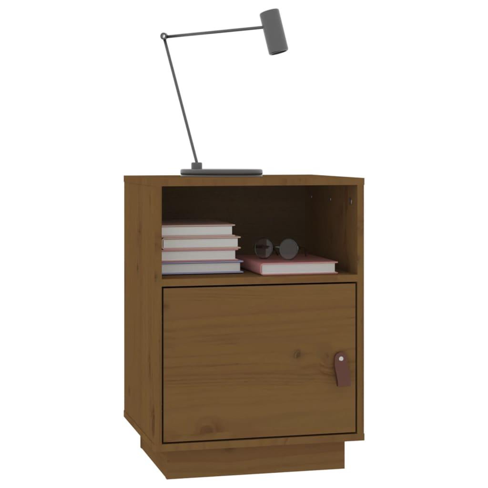 Voir la diapositive 4 : VIDAXL Table de chevet Marron miel 40x34x55 cm Bois de pin massif