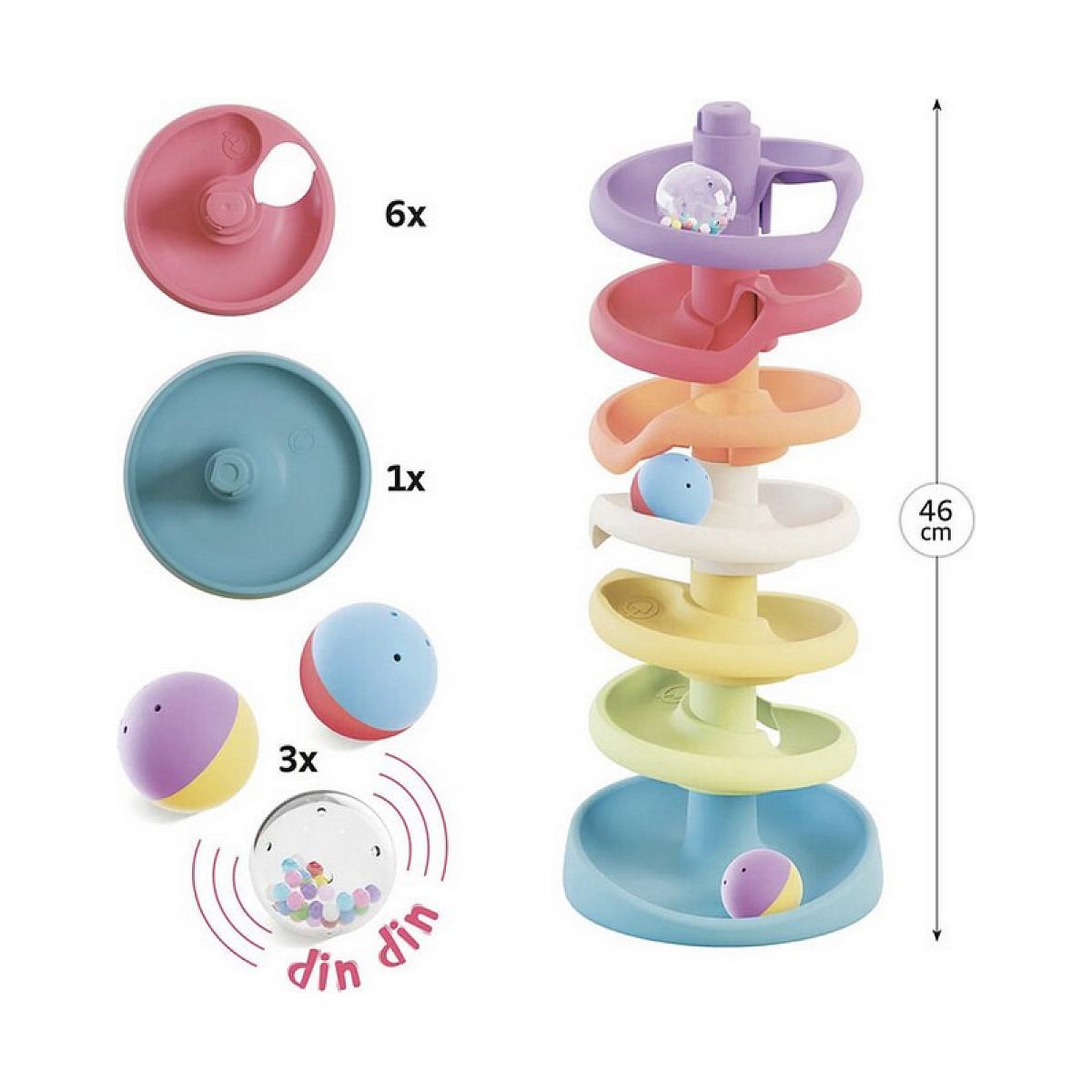Voir la diapositive 2 : Quercetti Spiral Tower - Toboggan a boules