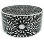 Voir la diapositive 2 : Paris Prix Table Basse Ronde  Flower  66cm Noir & Blanc