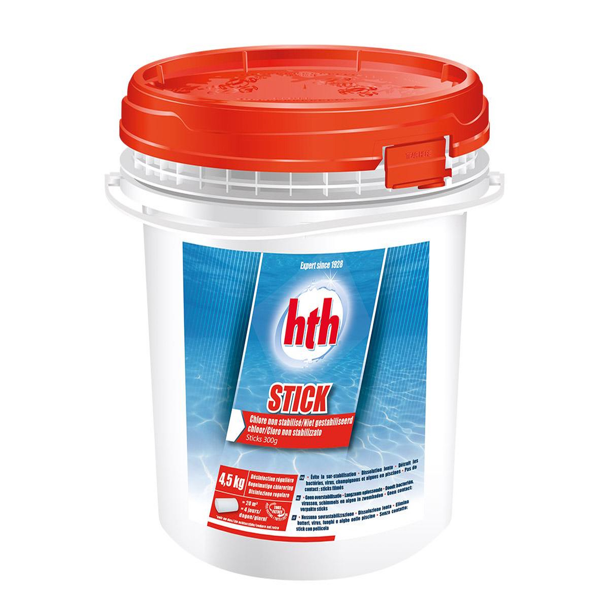HTH Chlore non stabilisé en stick 4,5 kg - HTH