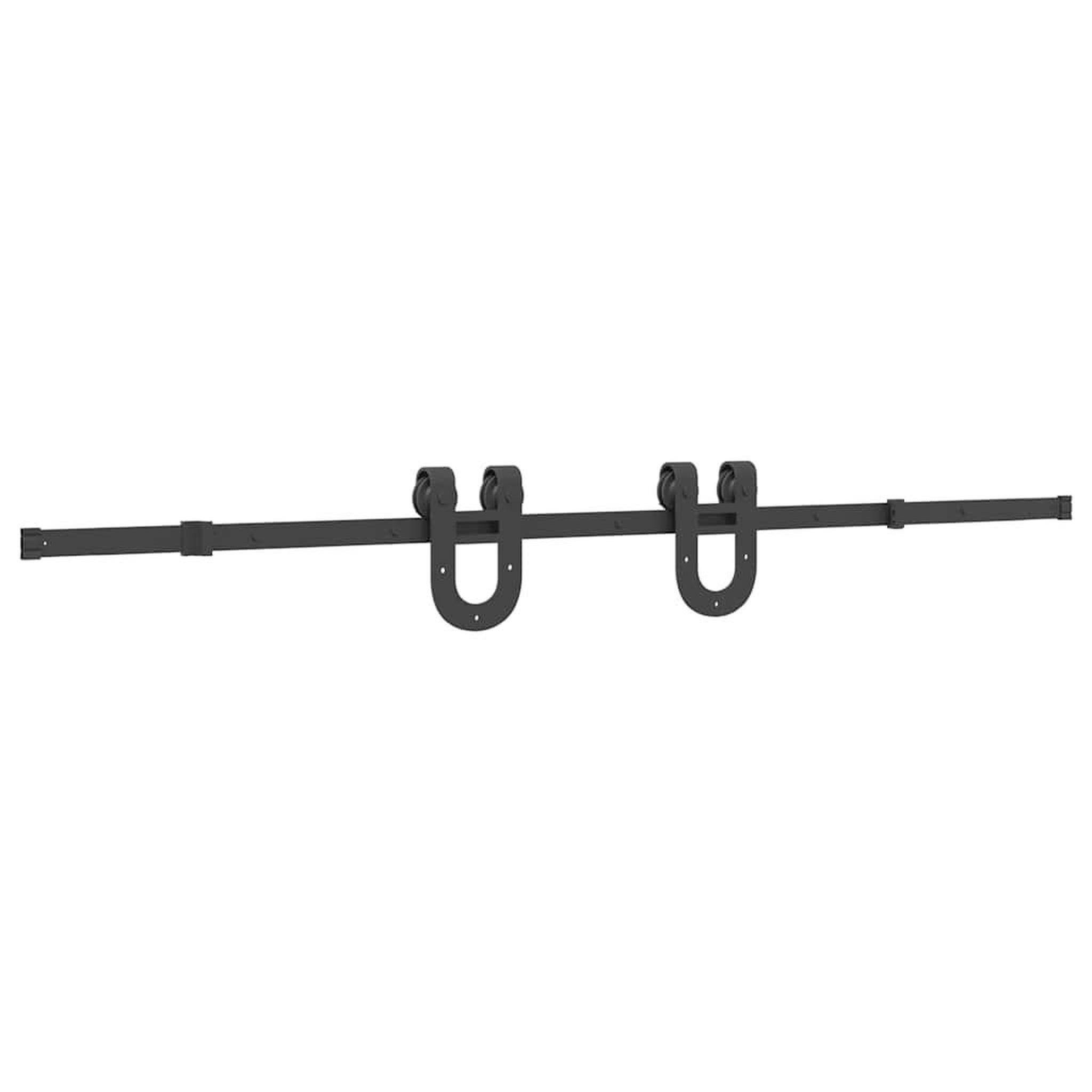 Voir la diapositive 4 : VIDAXL Kit de quincaillerie de porte coulissante 200 cm Acier Noir