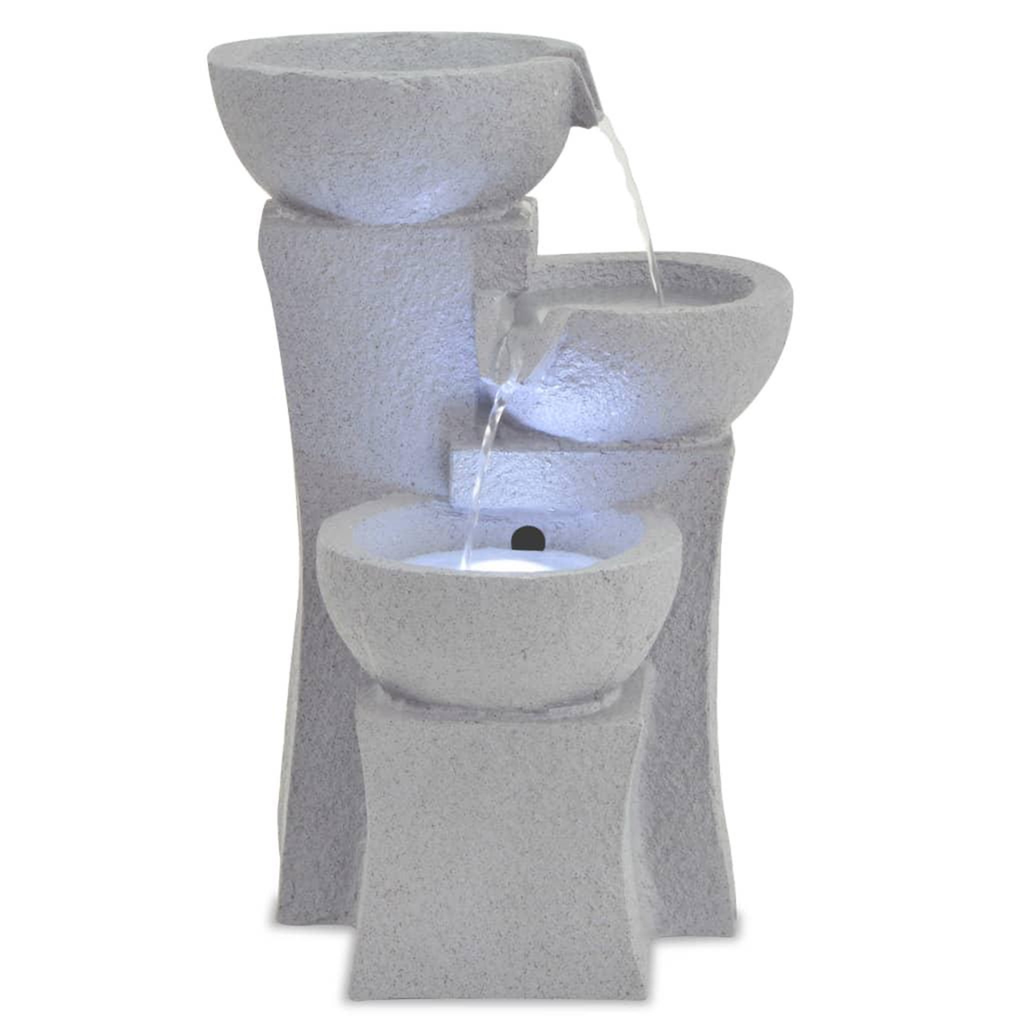 Voir la diapositive 2 : VIDAXL Fontaine d'interieur avec lampe LED Polyresine