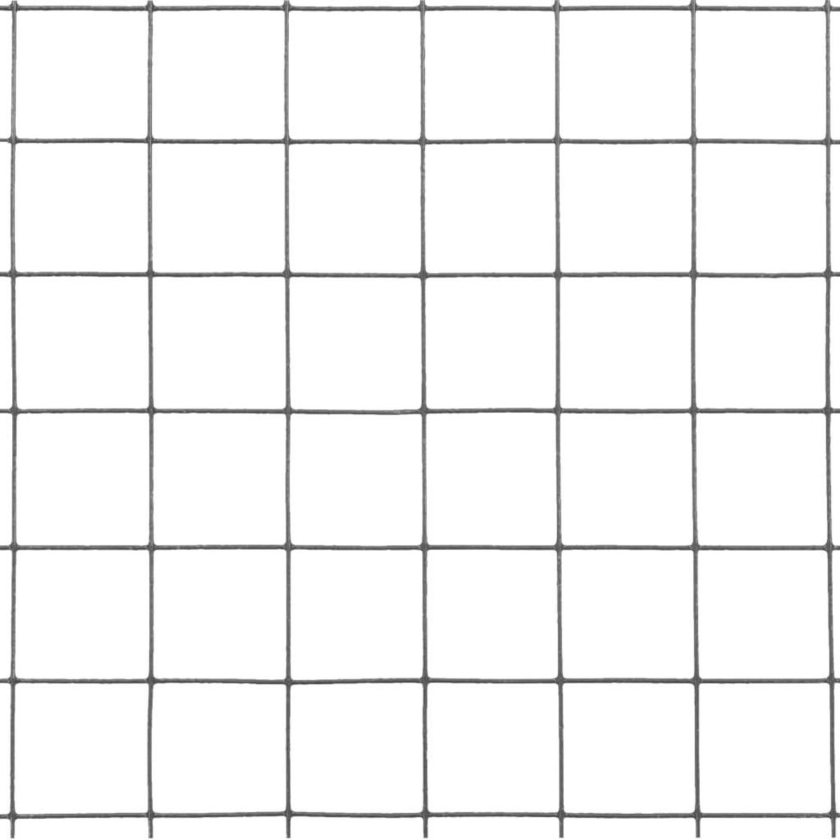 VIDAXL Grillage acier et revetement en PVC 25 x 1 m gris