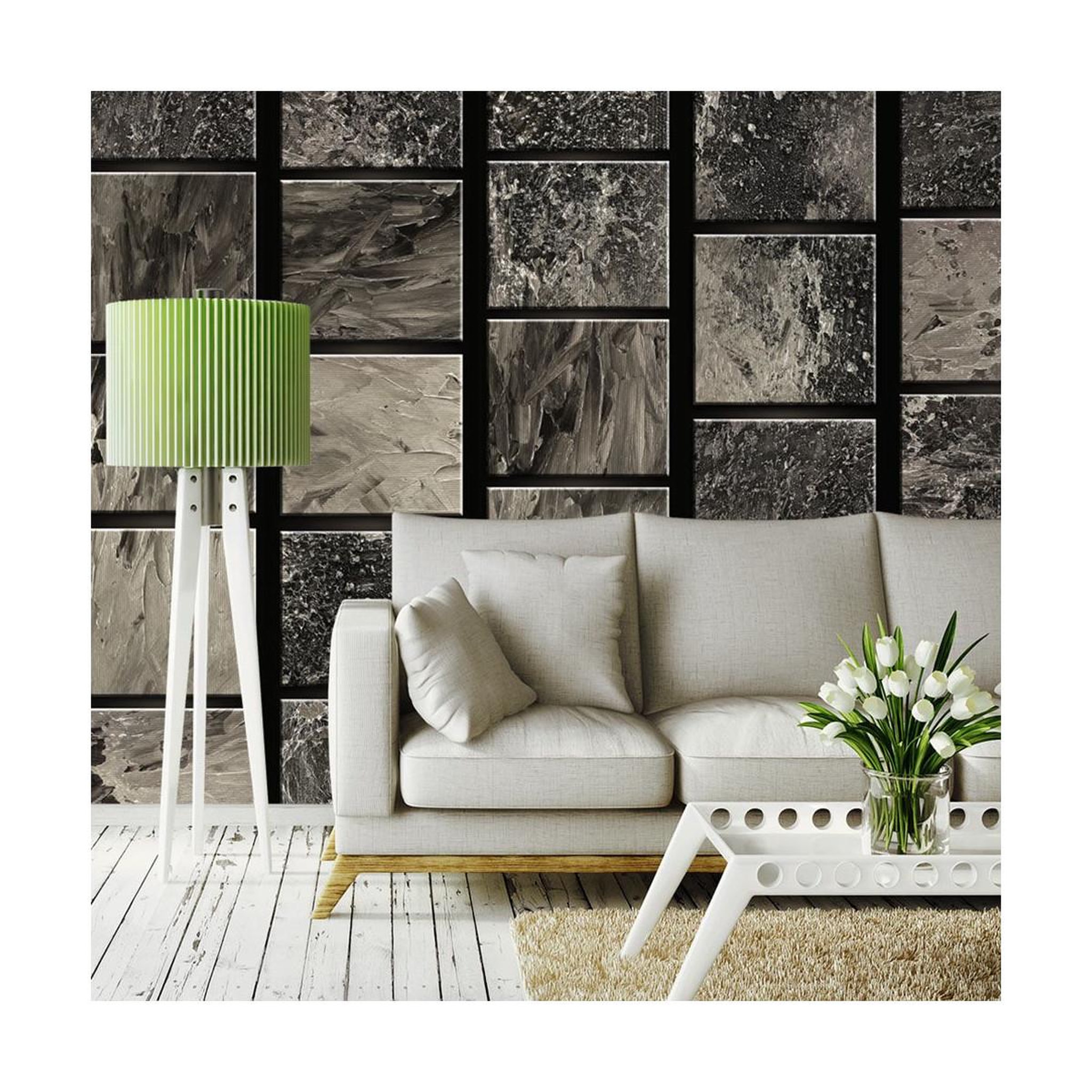 Paris Prix Papier peint  painted squares  50x1000cm