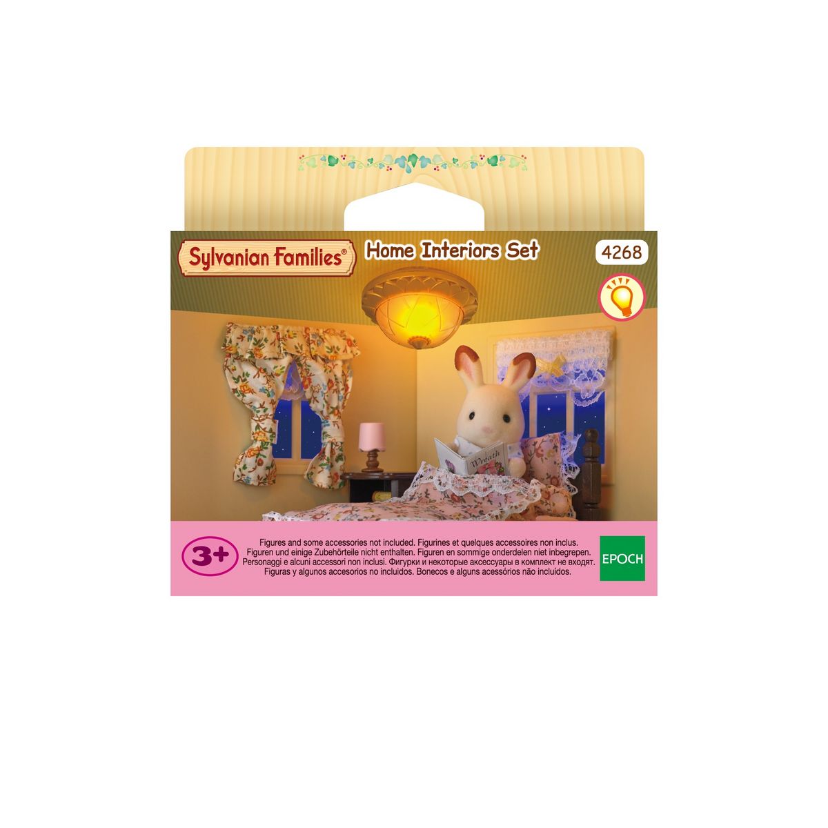 Sylvanian families 4268 Le Set décoration lampe et rideaux-Sylvanian