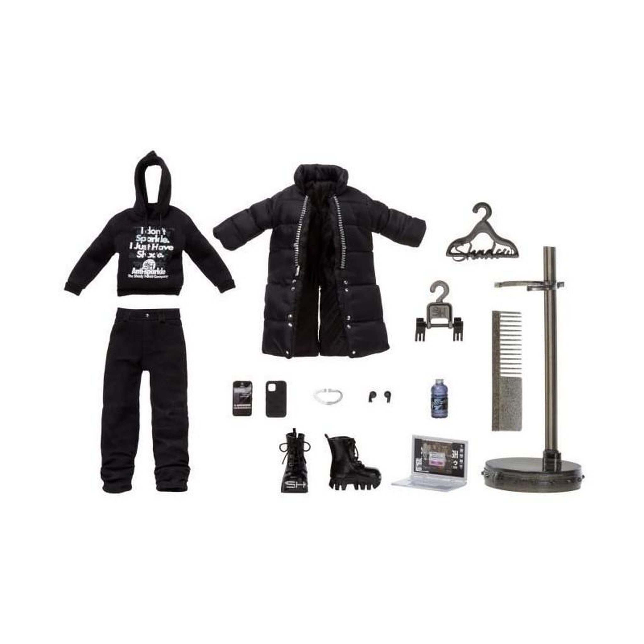 Voir la diapositive 3 : Rainbow Rainbow High - Shadow High Fashion Doll - Rexx Mcqueen (Noir) Série 2