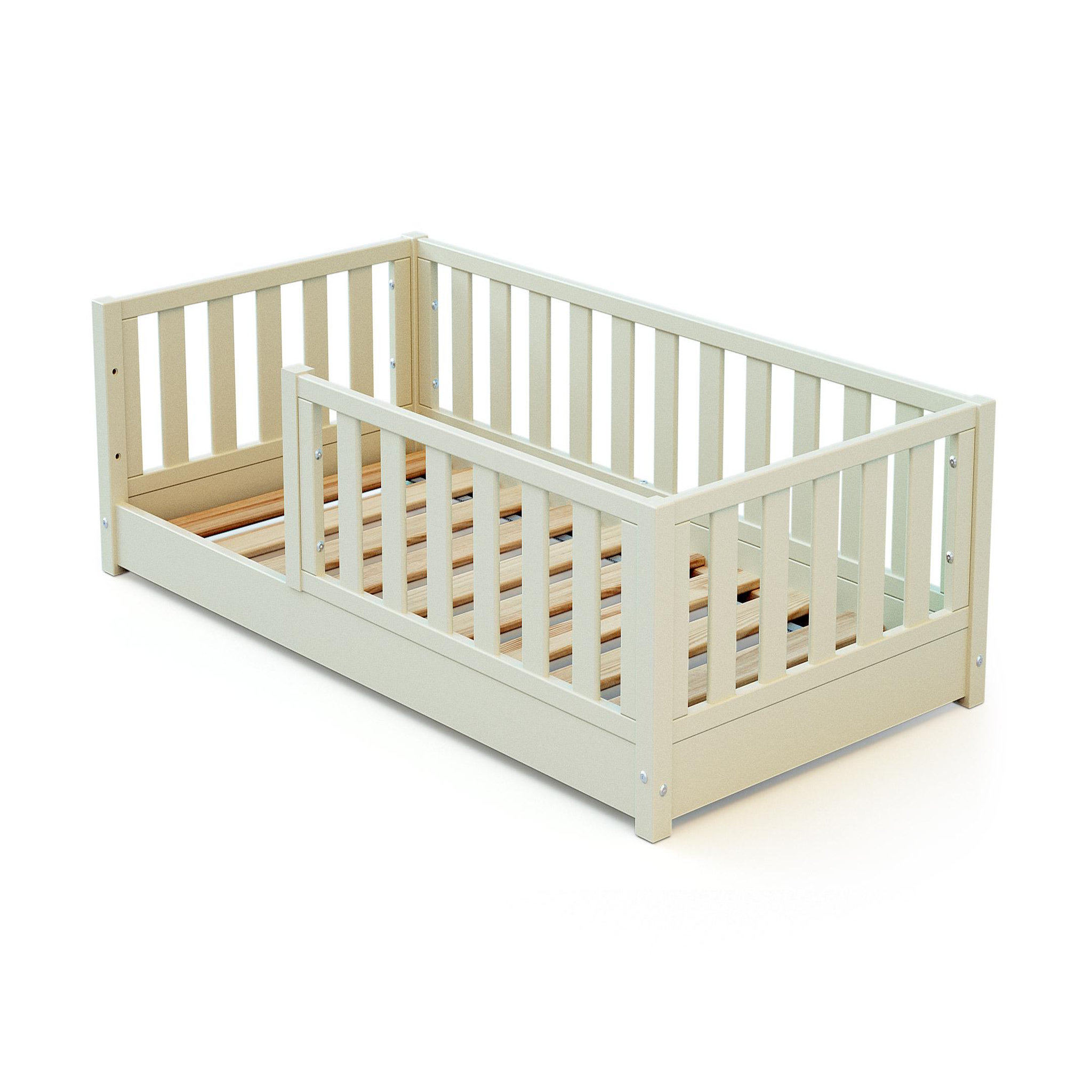 Voir la diapositive 2 : JURABABY Lit enfant au sol en bois sonho mini - 70x140