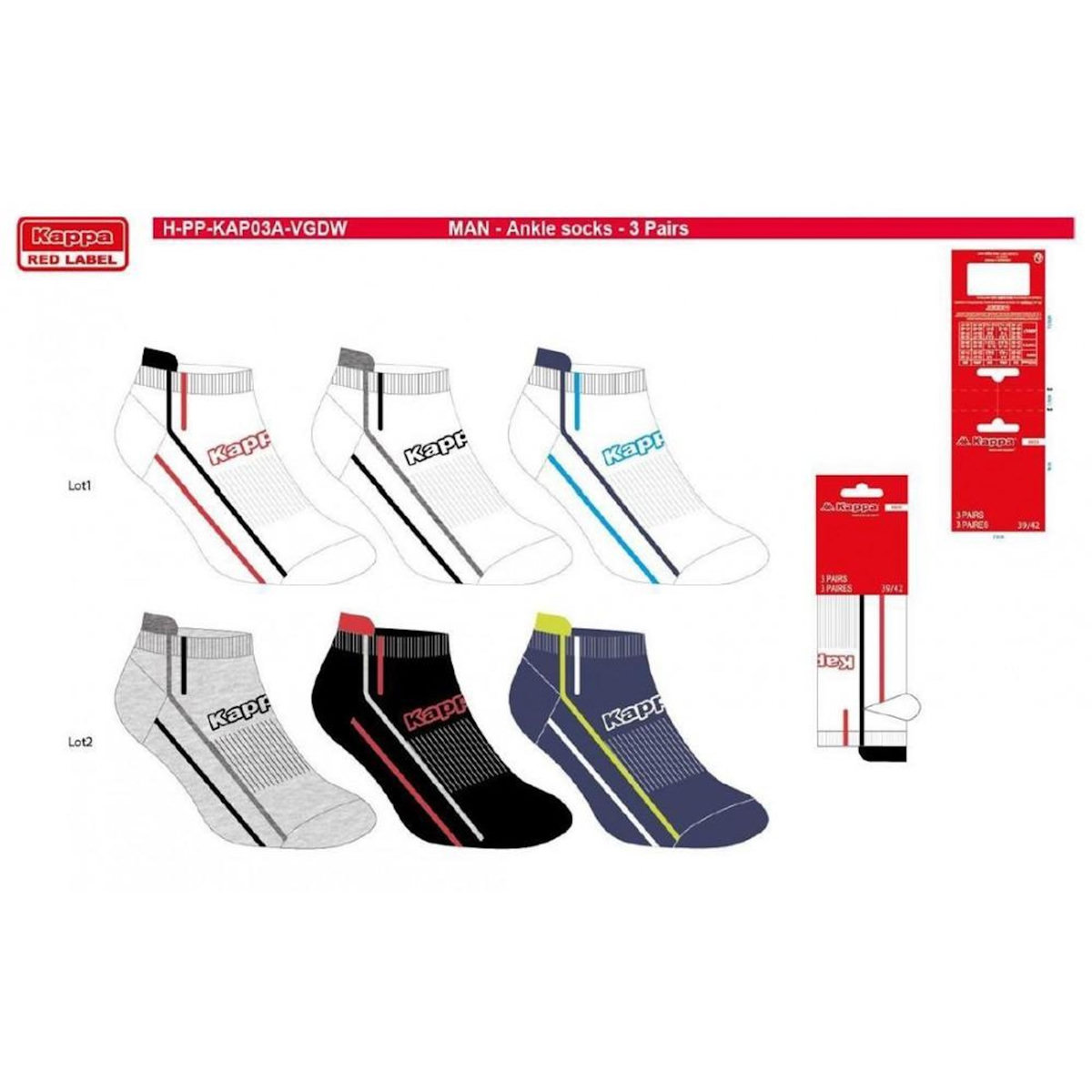 KAPPA Chaussettes Homme SNEAKER KAPPA