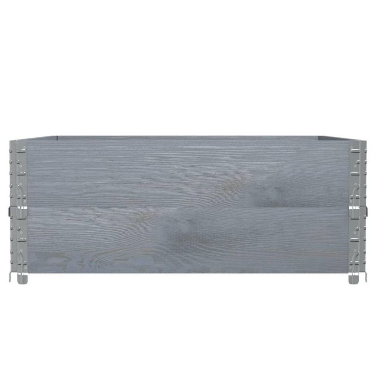 VIDAXL Jardiniere gris 100x100 cm bois de pin massif
