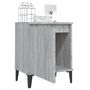 Voir la diapositive 4 : VIDAXL Tables de chevet avec pieds en metal sonoma gris 40x30x50 cm