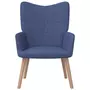VIDAXL Chaise de relaxation Bleu Tissu
