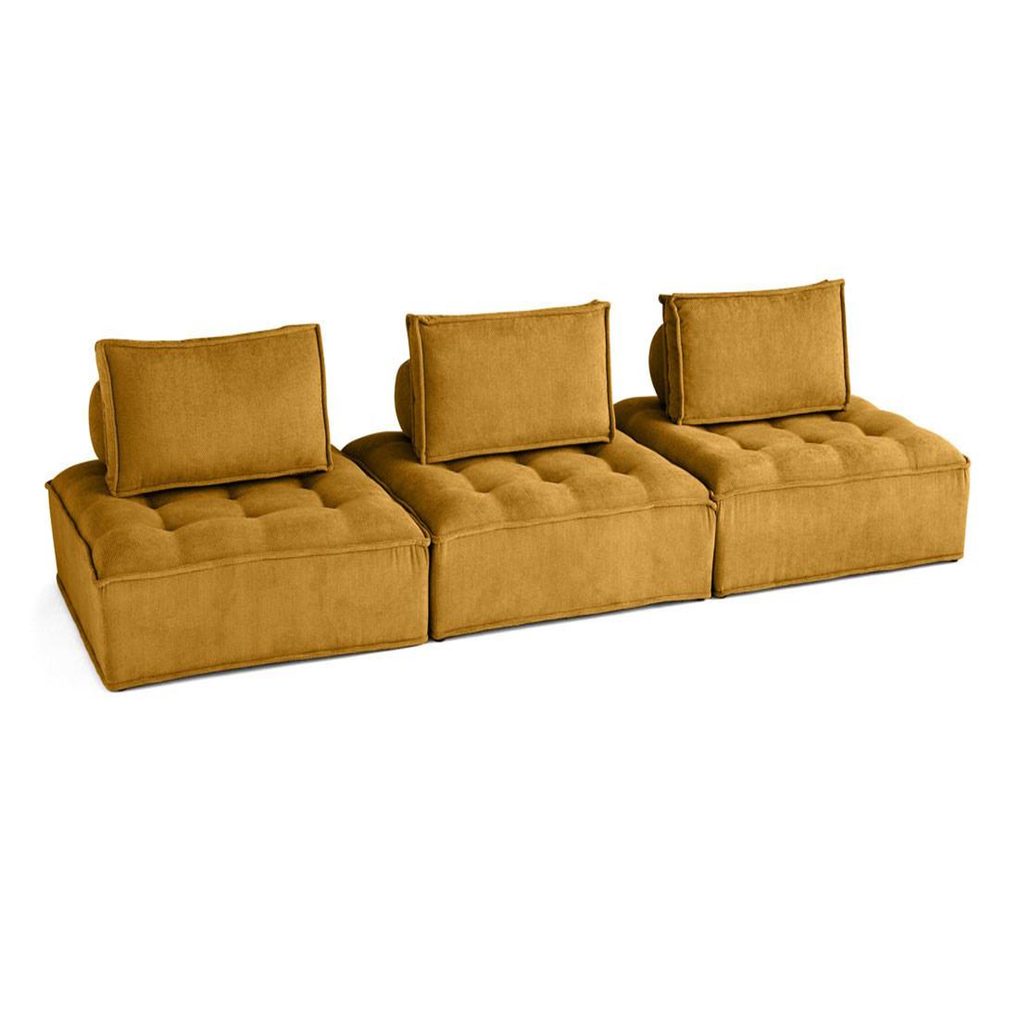 Voir la diapositive 2 : LISA DESIGN Marisol - canapé modulable droit 3 places - velours texturé