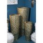 Voir la diapositive 6 : Paris Prix Lot de 3 Vases en Métal  Glasy  114cm Or