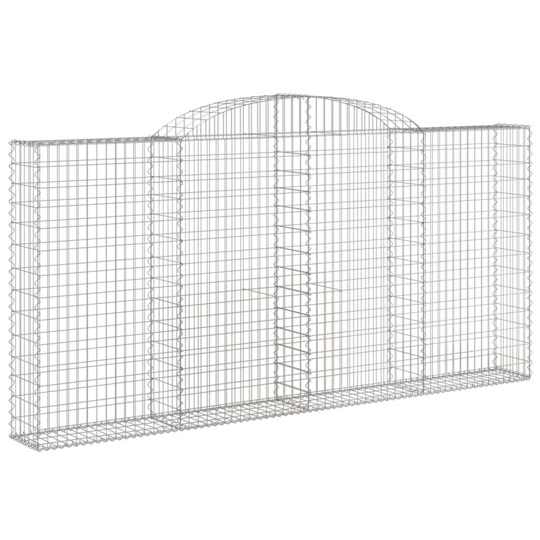 Voir la diapositive 2 : VIDAXL Panier de gabions arque 300x30x140/160 cm Fer galvanise