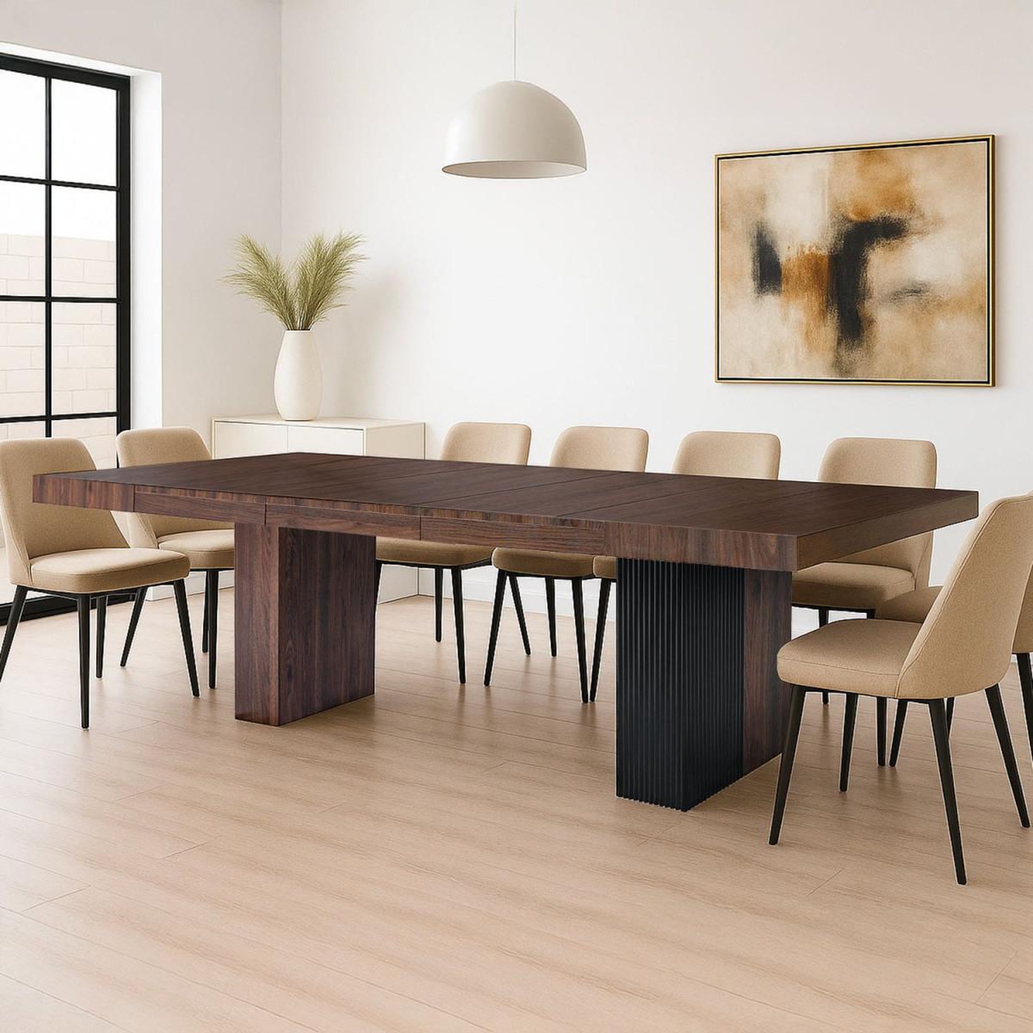 Voir la diapositive 5 : Paris Prix Table extensible effet bois  trendy  90-240cm marron