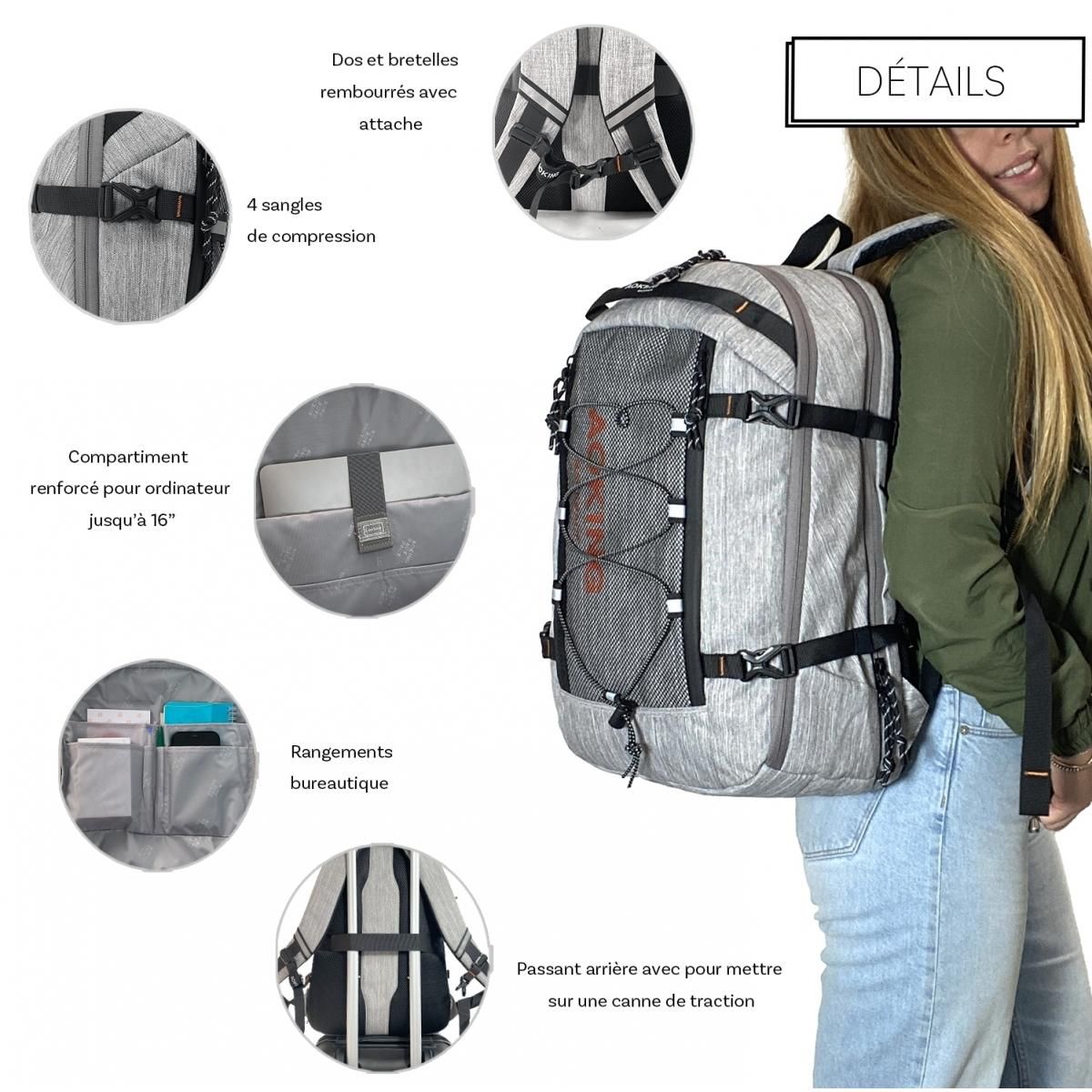 Bleucerise Sac à dos ordinateur Aoking 16''