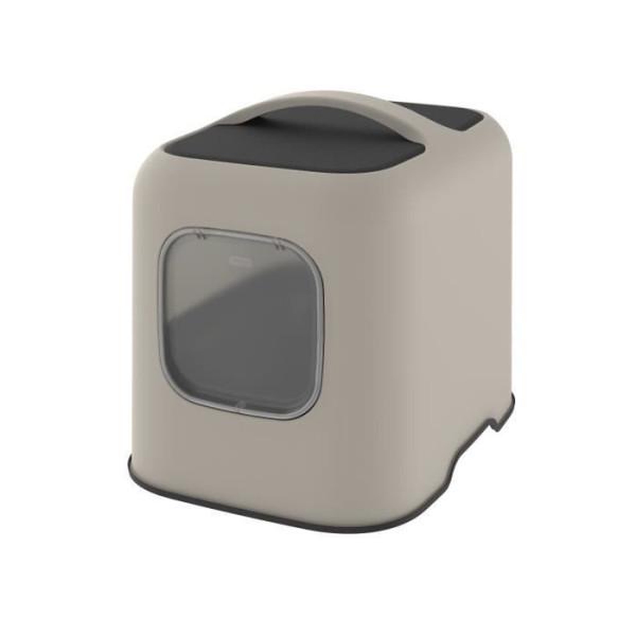 ROTHO Rotho - maison toilette pour chat 51 x 39 x 40 cm - bac a litiere - cappuccino