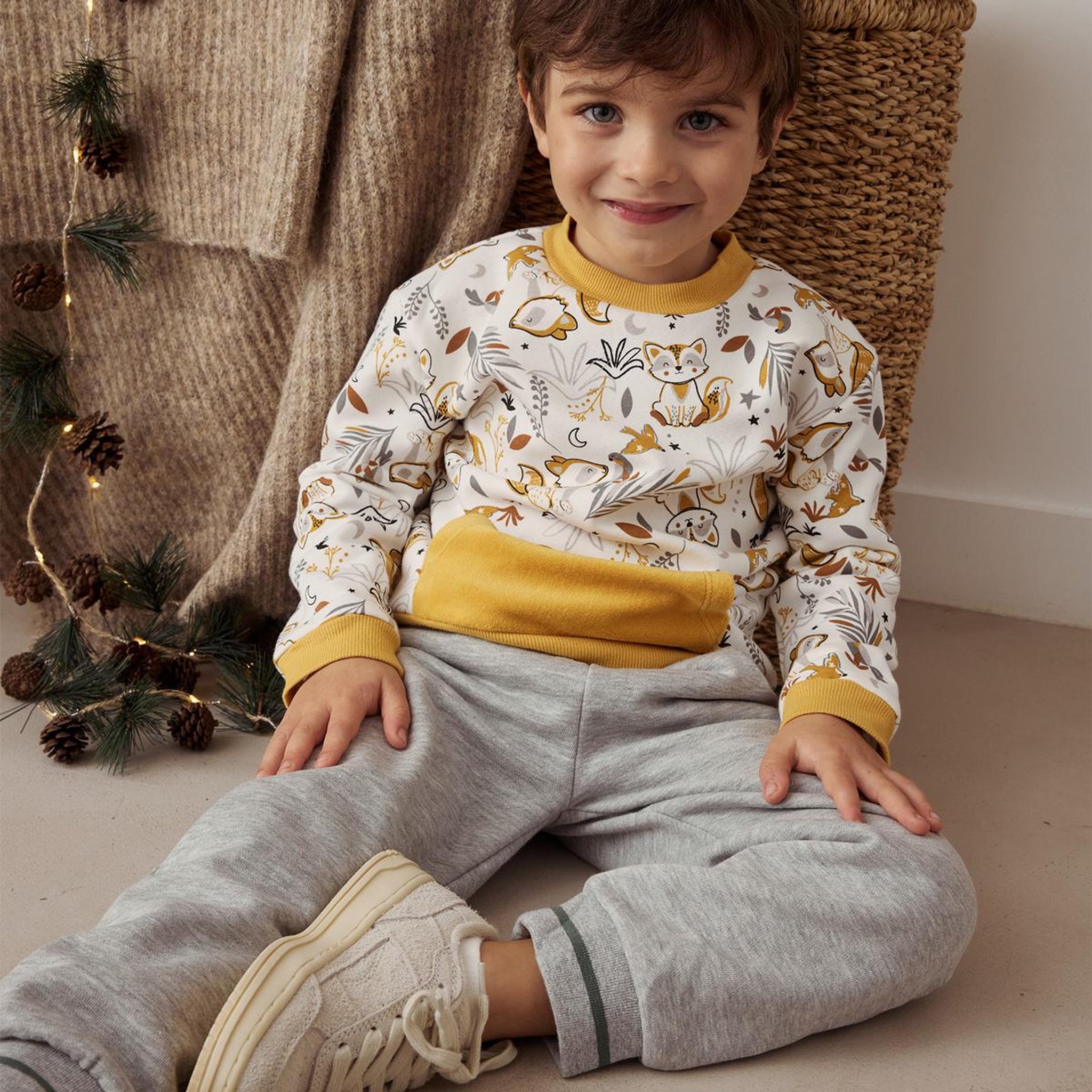 Voir la diapositive 5 : Petit Béguin Pantalon bébé en molleton abou