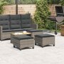 Voir la diapositive 3 : VIDAXL Tabourets jardin coussins 2 pcs gris 55x55x36 cm resine tressee