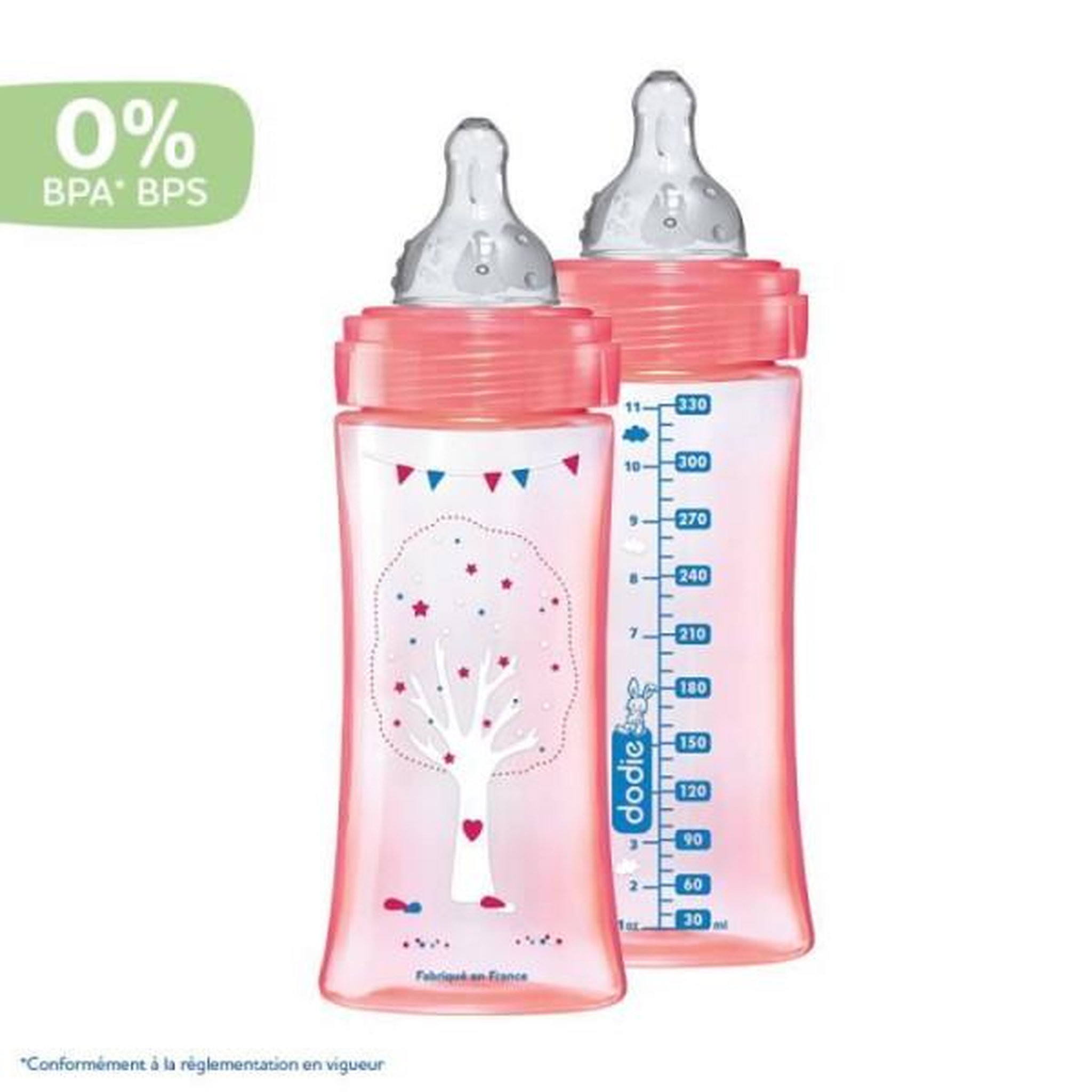 Voir la diapositive 2 : DODIE Dodie Biberon Initiation+ Anti-Coliques 3 Vitesses +6m Rose Danseuse Lot de 2 x 330ml