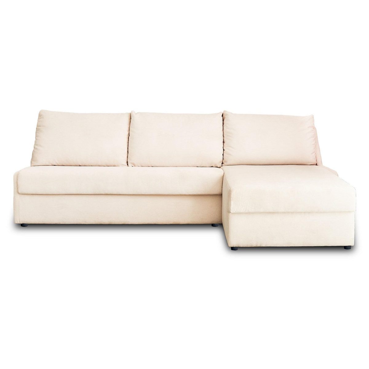 LISA DESIGN Palmira - canapé d'angle droit - 4 places - convertible couchage quotidien - matelas 14 cm - en velours côtelé