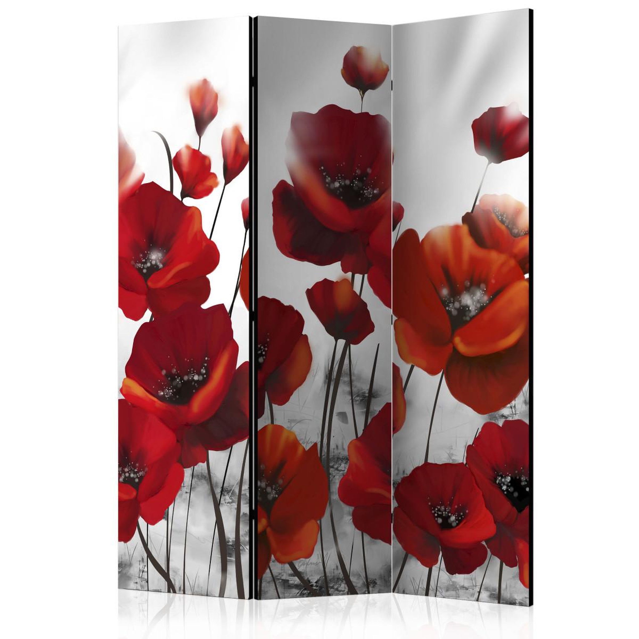 Paris Prix Paravent 3 volets  poppies in the moonlight  135x172cm