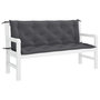 Voir la diapositive 3 : VIDAXL Coussin de banc de jardin anthracite tissu oxford